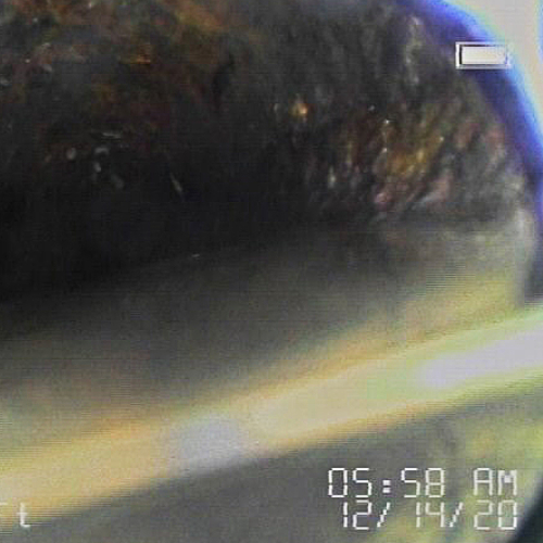 Bellies or sagging sections in the pipe