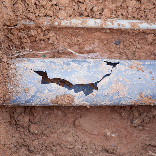 Breaks, cracks, or corrosion